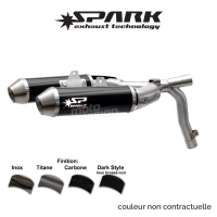 Echappement spark ducati monster s4 rs 2006-2008 modèle rond / finition carbone / la paire