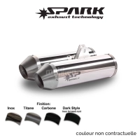 Echappement spark ducati monster 696 2009-2011 modèle rond / titane / la paire montage avec suppression catalyseur spgdu0826r