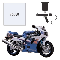 Peinture tricouche suzuki pearl still white 750 gsx-r sp 1994