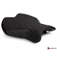 Couvre selle diamond edition pilote luimoto yamaha r6 (17-18) coutures rouge