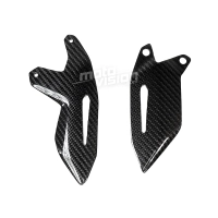 Reposes pieds carbone carbone vernis pour kawasaki h2
