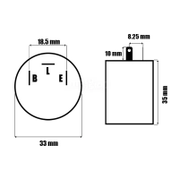 Centrale clignotante à led 3 broches 21w