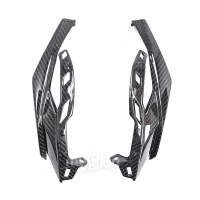 Caches sous tête de fourche carbone brillant kawasaki z1000 2014-