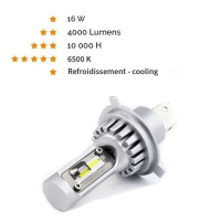 Ampoule h11 6500k 16w 4000lm