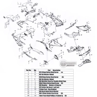 Kit visserie de carénage ducati 848 1098 1198