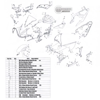 Kit visserie de carénage d'origine yamaha r1 09-13