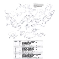 Kit visserie de carénage d'origine yamaha r6 08-13