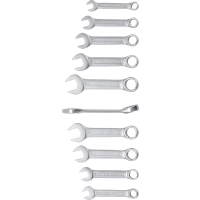 Jeu de clés mixtes | extra courtes | 10 - 19 mm | 10 pièces
