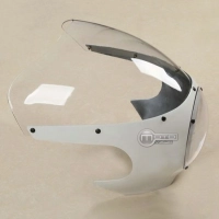 Carénage de phare avant blanc avec bulle pour cafe racer harley touring softail sportster