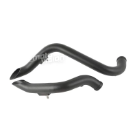 Ligne d'échappement 1 3/4" noir mat pour harley davidson softail bobber chopper touring dyna fxd / fxdwg