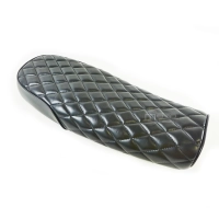 Selle brune café racer cuir universelle