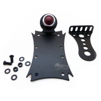 Support de plaque noir avec éclairage