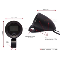 Compteur gps digital 100% waterproof pour guidon 22mm  max inc®