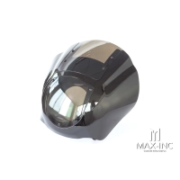 Carénage de phare avant noir avec bulle fumée pour harley touring softail sportster