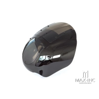 Carénage de phare avant noir avec bulle fumée pour harley touring softail sportster