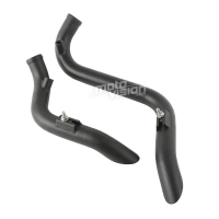 Ligne d'échappement 1 3/4" noir mat pour harley davidson softail bobber chopper touring dyna fxd / fxdwg