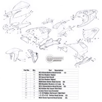 Kit visserie de carénage ducati 848 1098 1198