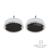 Paire de feu led arrière oval chromé classique - feu stop et position