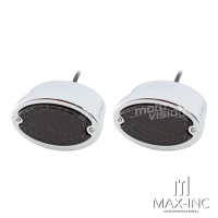 Paire de feu led arrière oval chromé classique - feu stop et position