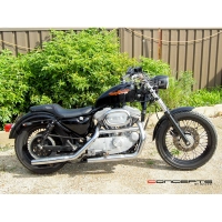 Phare avant noir avec compteur digital intégré