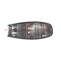 Selle noire café racer cuir universelle 63 cms