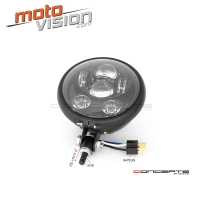 Phare avant universel métal noir mat 6 projecteurs