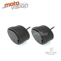 Paire de feu led arrière oval noir mat classique - feu stop et position