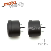 Paire de feu led arrière oval noir mat classique - feu stop et position