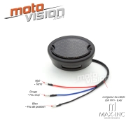 Paire de feu led arrière oval noir mat classique - feu stop et position