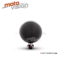 Phare universel noir et chromé en métal 15,6 cm, position/phare