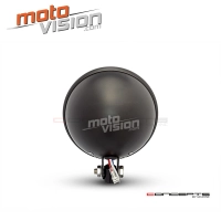 Phare universel noir et chromé en métal 15,6 cm, position/phare