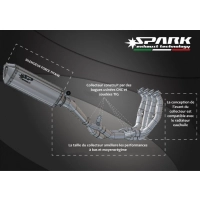 Ligne complète spark avec catalyseur, silencieux titane pour yamaha mt-09 2013 - 2015