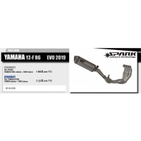 Ligne complète spark avec catalyseur, silencieux titane pour yamaha mt-09 2013 - 2015