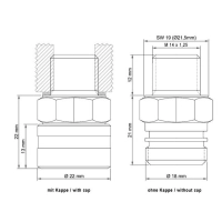 Soupape de vidange stahlbus® m12 x 1,25