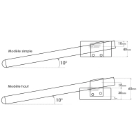 Paire de demi guidons 50 mm version haute