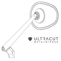 M.view club ece, rétroviseur en aluminium cnc motogadget m10