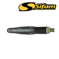 Clignotants universels séquentiels à leds - noir/cabochon translucide - ce