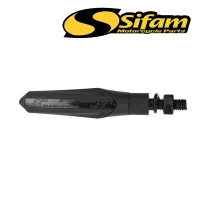 Clignotants universels séquentiels à leds - noir/cabochon fumé - ce