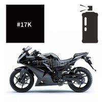 Peinture tricouche en spray kawasaki diablo black metallic ninja 250 r 2009