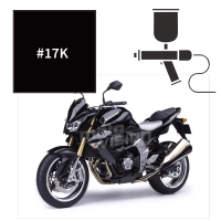 Peinture tricouche kawasaki diablo black metallic z1000 2007-2009