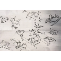 Kit visserie de carénage d'origine kawasaki zx6r 09-12