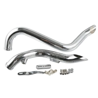 Ligne d'échappement 1 3/4" chrome pour harley davidson softail bobber chopper touring dyna fxd / fxdwg