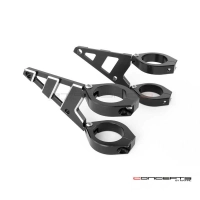 Support de phare stomp noir & alu pour fourche de 32 à 59 mm - droite