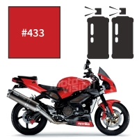 Peinture tricouche en spray tulip red aprilia rsv 1000 tuono fighter 2003/2005