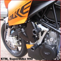Lot de protections moteur gb racing ktm superduke 990 2006-2013 sm 990