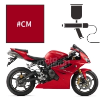 Peinture triumph tornado red 675 daytona 2006-2010