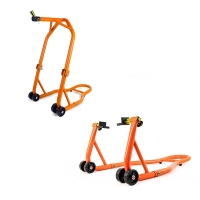 Béquille arrière universelle à patins  + béquille avant sous t