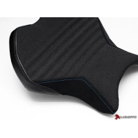 Couvre selle race pilote luimoto yamaha r6 (17-18) coutures vertes
