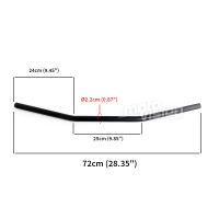 Guidon moto 22 mm l 72 cm