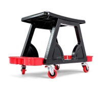 Tabouret de travail mobile avec plateau de rangement